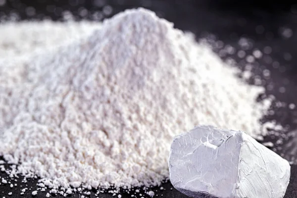 Caolín Caolín Mineral Compuesto Silicatos Aluminio Hidratados Como Caolinita Haloisita — Foto de Stock