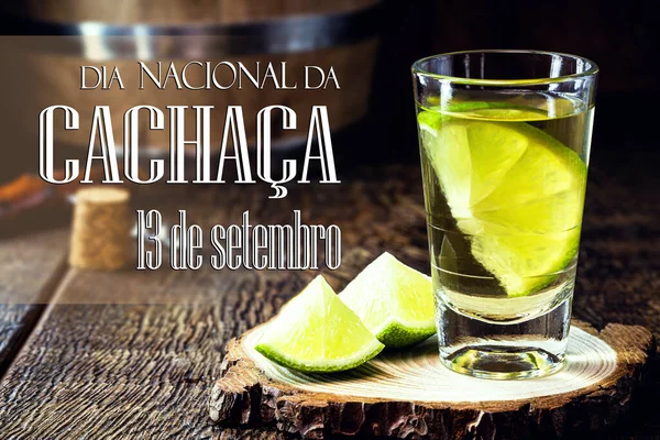 Distilled Drink Brazil Made Sugar Cane Also Called Cachaca Pinga — Stock Photo, Image