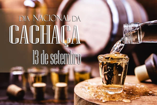 Gedistilleerde Drank Uit Brazilië Gemaakt Van Suikerriet Ook Wel Cachaca — Stockfoto