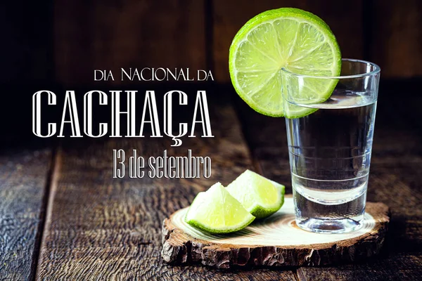 Distilled Drink Brazil Made Sugar Cane Also Called Cachaca Pinga — Stock Photo, Image