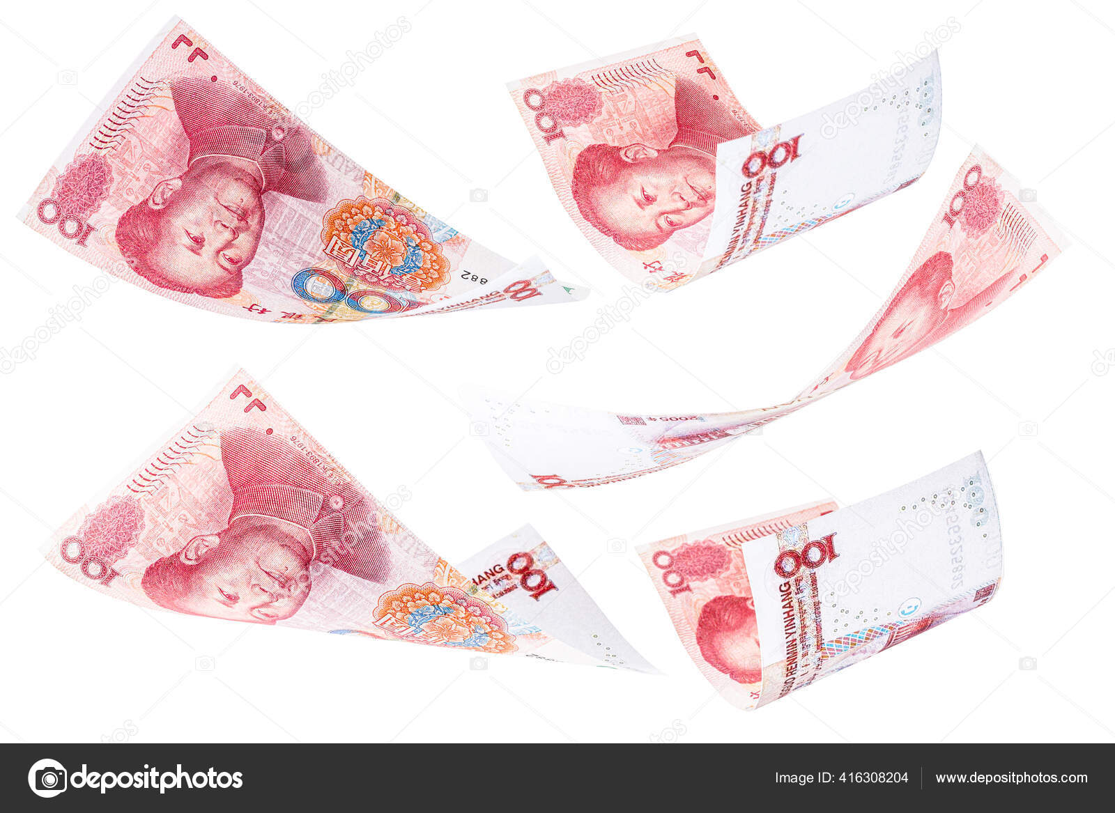 100元人民币的钞票人民币或人民币大好运气百万富翁奖——图库图片© robertohunger #416308204