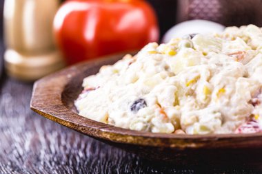 sebze mayonezi, mayonez, doğranmış meyve ve sebze, Brezilya geleneği.