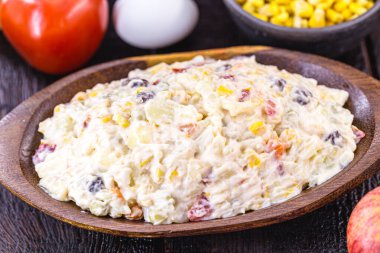 sebze mayonezi, mayonez, doğranmış meyve ve sebze, Brezilya geleneği.