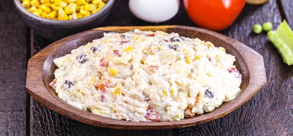 sebze mayonezi, mayonez, doğranmış meyve ve sebze, Brezilya geleneği.