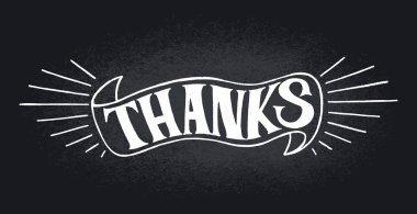 teşekkürler. Retro tarzı tebeşir çizim harfleri. Modern ve şık el çizilmiş harfler. Teklif. El boyaması yazıt. Motivasyonel kaligrafi posteri. Afiş, posterler, menü için şık yazı tipi tipografisi 