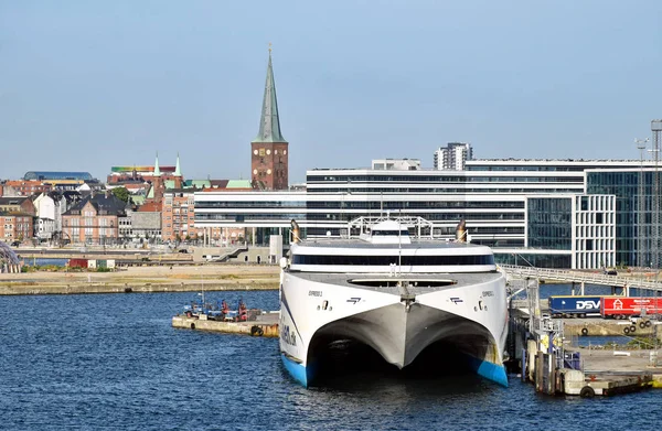 Aarhus Danemark Juillet 2017 Ferry Grande Vitesse Express Compagnie Maritime — Photo