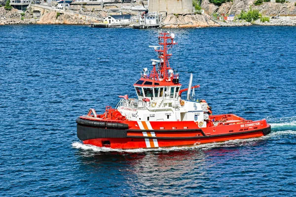Kristiansand Noruega Julho 2017 Rebocador Connector Vai Para Uma Missão — Fotografia de Stock