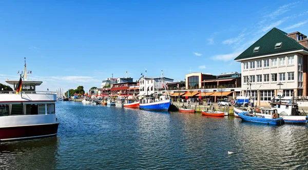 Pequeños Barcos Pesca Encuentran Puerto Pesquero Alter Strom Balneario Del — Foto de Stock