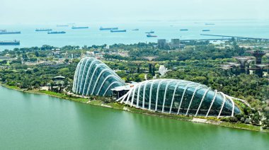 Bay Singapur bahçelerle üzerinden görünüm