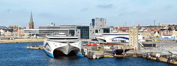 Aarhus Dänemark Juli 2017 Die Hochgeschwindigkeitsfähren Express Und Express Der — Stockfoto