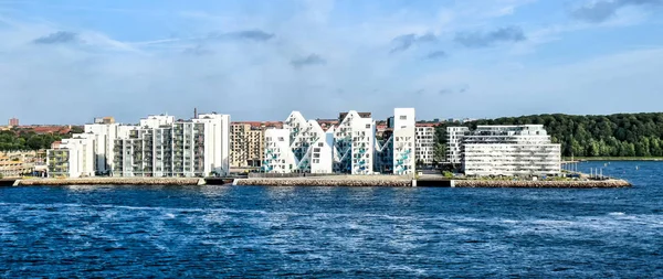 Modernt Bostadshus Vid Hamnen Århus Danmark — Stockfoto