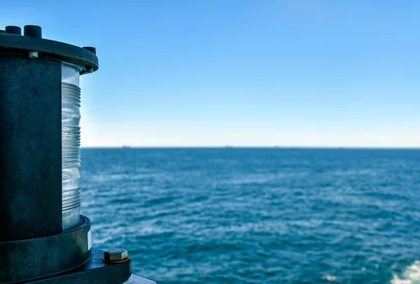 Position Light Stern Ship Voyage Sea View Horizon — Stock Photo, Image