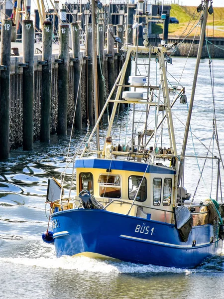 Buesum Alemanha Agosto 2018 Pequeno Barco Pesca Com Nome Entra — Fotografia de Stock