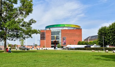 Aarhus, Danimarka - 20 Temmuz 2017: Çatısında 