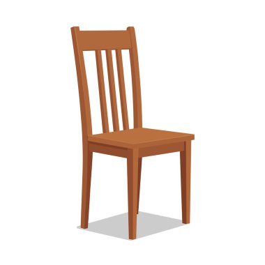 Karikatür Eski-Okul Tahta Sandalye Vektörü Dosyası