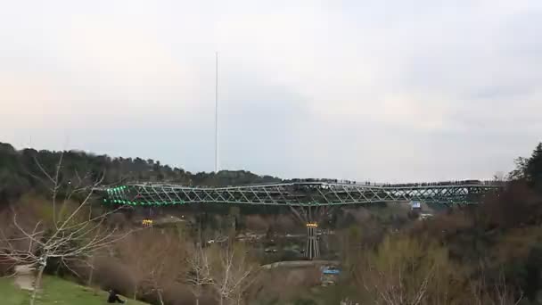 Teheran huvudstaden i Iran naturbron-Tabiat Bridge — Stockvideo