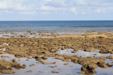 Seaside view of low tide at Tioman Island, Malaysia