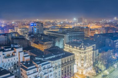 Bükreş şehir merkezi - havadan görünümü