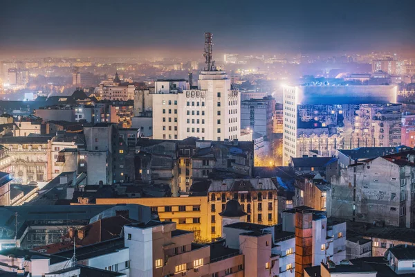 Centrum Města Bukurešť Letecký Pohled — Stock fotografie