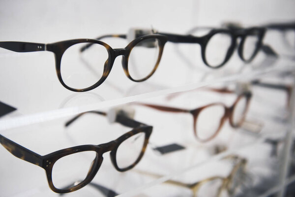 Eyeglasses in a store