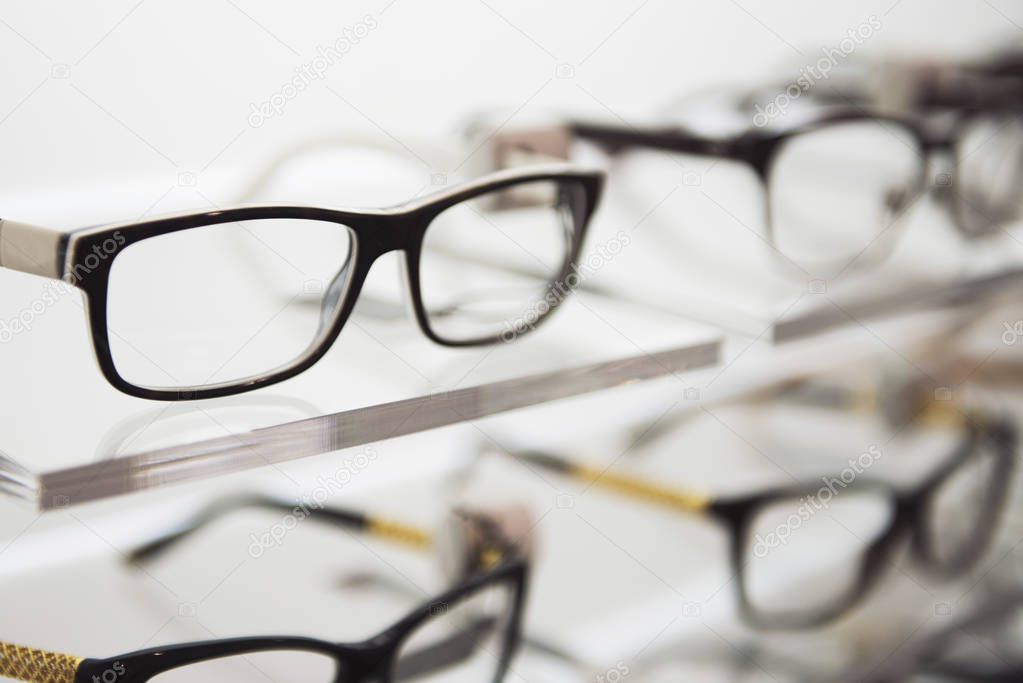 Eyeglasses in a store