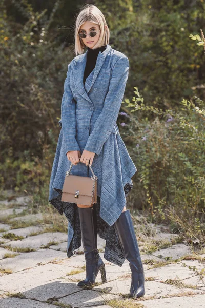 September 2018 Milan Italy Street Style Outfit Milan Fashion Week — Stock Photo, Image