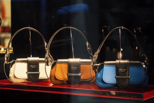 September 2018 Milan Italy Luxury Prada Handbag Store Milan — Stock Photo, Image