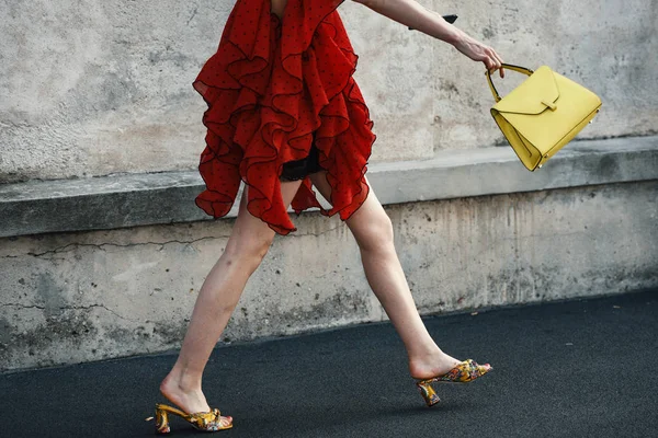 Settembre 2018 Milano Italia Street Style Outfit Durante Milano Fashion — Foto Stock