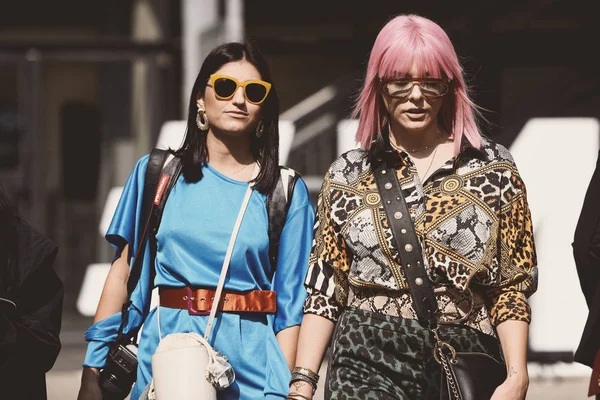 Septiembre 2018 Milán Italia Traje Calle Durante Semana Moda Milán —  Fotos de Stock