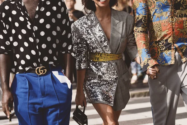 September 2018 Milan Italy Street Style Outfits Detail Milan Fashion — Stock Photo, Image