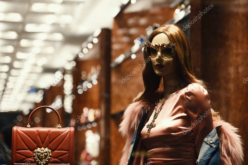 September 22, 2018: Milan, Italy -  Dolce Gabbana storefront in Milan, Italy.