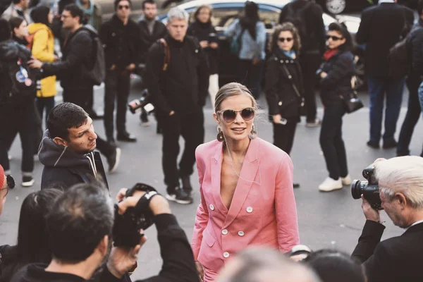Outubro 2018 Paris França Aparição Rua Durante Paris Fashion Week — Fotografia de Stock