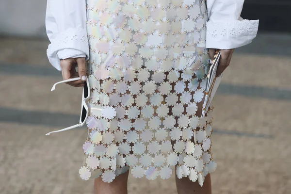 September 2018 Paris France Street Style Outfit Detail Paris Fashion — Stock Photo, Image