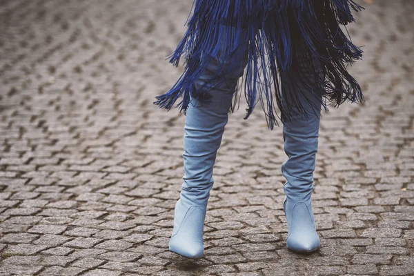 Oktober 2018 Paris France Stylische Schuhe Und Streetstyle Outfit Während — Stockfoto