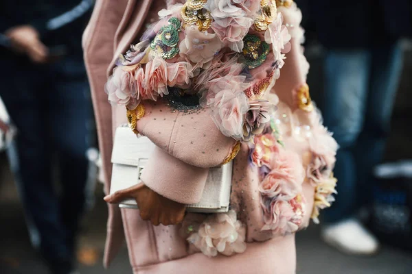 September 2018 Paris France Street Style Outfit Detail Paris Fashion — Stock Photo, Image