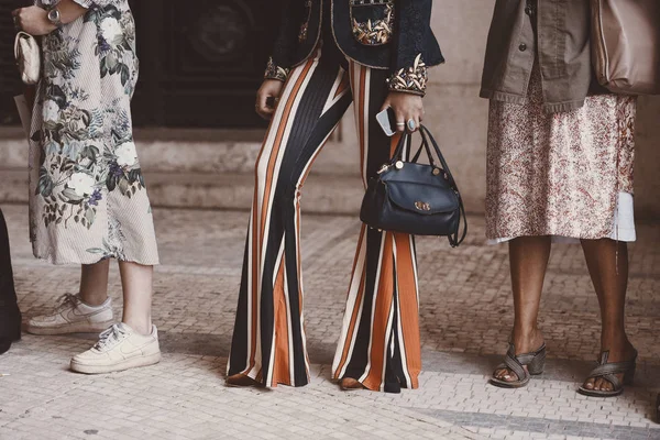 Setembro 2018 Paris França Roupas Rua Durante Paris Fashion Week — Fotografia de Stock