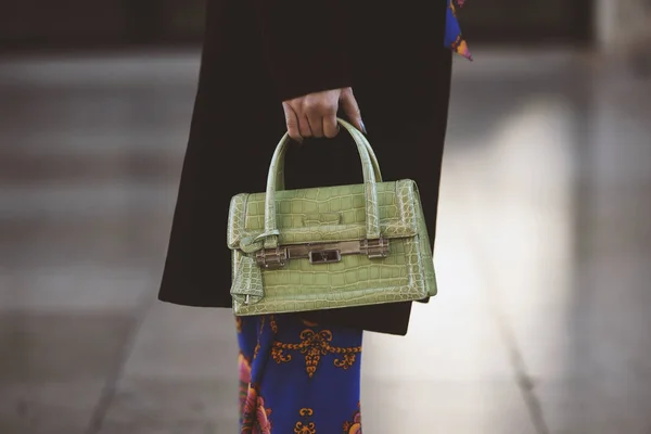 Oktober 2018 Paris France Schickes Outfit Detail Street Style Während — Stockfoto