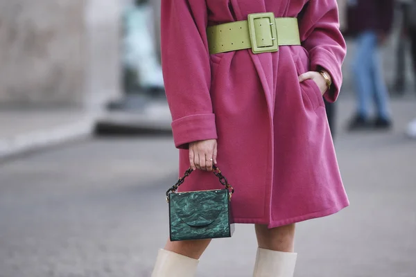 Ekim 2018 Paris Fransa Ayrıntılı Süslü Kıyafeti Sokak Stili Paris — Stok fotoğraf