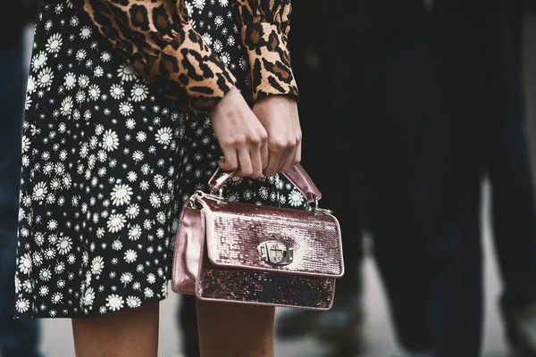 Octubre 2018 París Francia Traje Calle Durante Semana Moda París — Foto de Stock