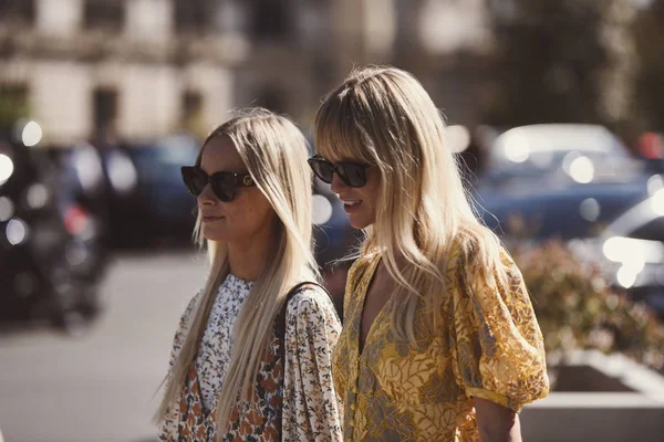 Setembro 2018 Paris França Roupas Rua Durante Paris Fashion Week — Fotografia de Stock