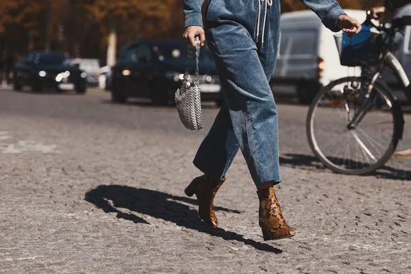 September 2018 Paris France Street Style Outfit Während Der Pariser — Stockfoto