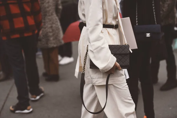 Octubre 2018 París Francia Aparición Calle Durante Semana Moda París —  Fotos de Stock