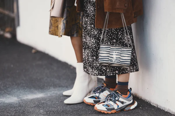 Setembro 2018 Paris França Roupa Rua Durante Paris Fashion Week — Fotografia de Stock