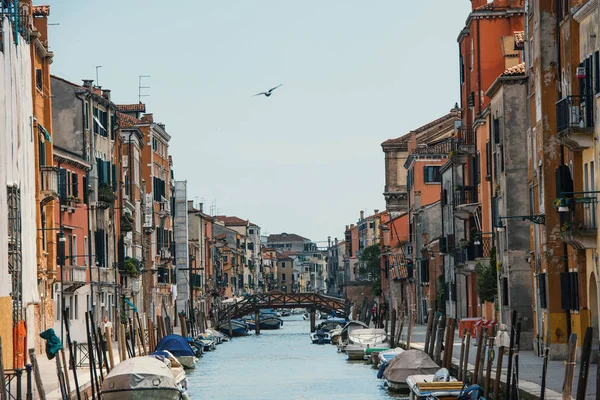 Veneza Itália Maio 2018 Paisagem Veneza Belos Coloridos Edifícios Canal — Fotografia de Stock