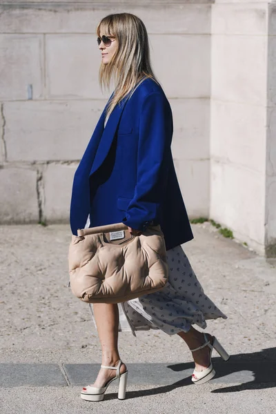 Parijs Frankrijk Februari 2019 Street Style Outfit Jeanette Madsen Voor — Stockfoto