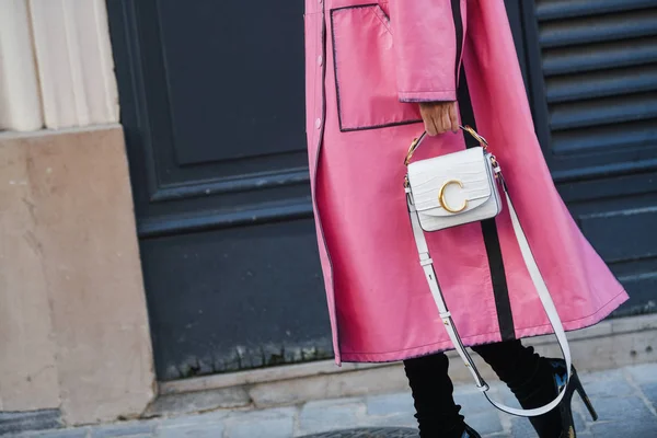 París Francia Febrero 2019 Traje Estilo Calle Courtney Tropmujer Con — Foto de Stock