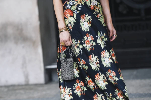 París Francia Febrero 2019 Traje Calle Detalle Después Desfile Moda — Foto de Stock