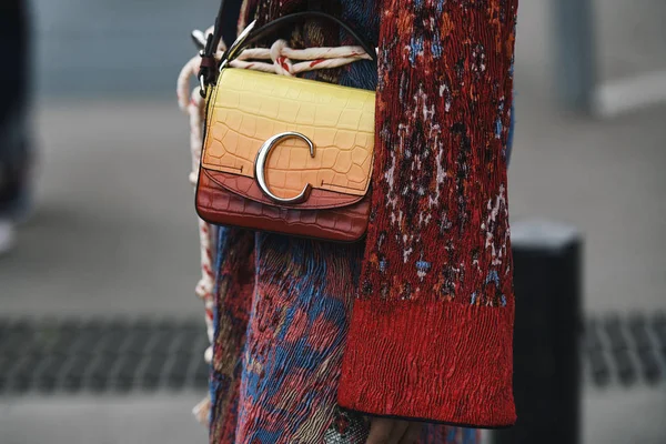 Paris Fransa Şubat 2019 Chloe Çanta Ayrıntılı Bir Defile Sırasında — Stok fotoğraf