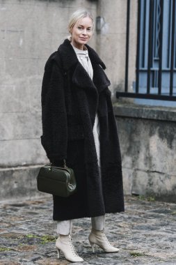 Paris, France - March 03, 2019: Street style outfit -  Thora Valdimars after a fashion show during Paris Fashion Week - PFWFW19