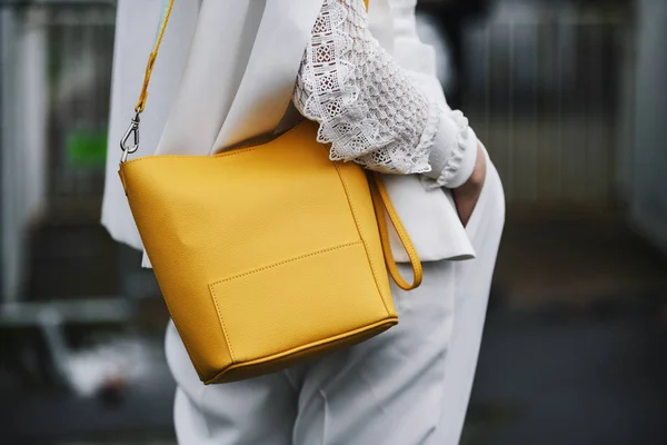 París Francia Marzo 2019 Traje Calle Después Desfile Moda Durante — Foto de Stock